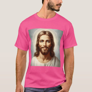Jezus glimlachend Jezus Christus Jezus gezicht Hee T-shirt
