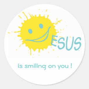 Jezus glimlacht naar je! Sticker