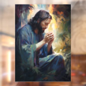 Jezus glimlacht raam vast raamsticker (Vel 2)