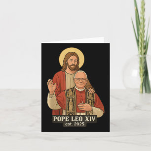 Jezus God zegene Paus Leo XIV Kaart