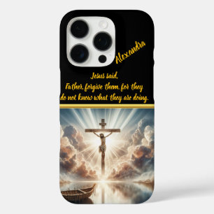 Jezus hangt boven stille reflecterende wateren iPhone 16 pro hoesje