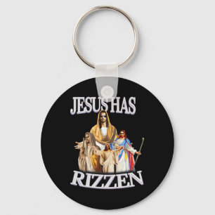 Jezus heeft Jezus Christus religieuze Pasen uitger Sleutelhanger