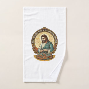 Jezus Heeft Yoga Bal Totally Laten Leeglopen Gym H Handdoek