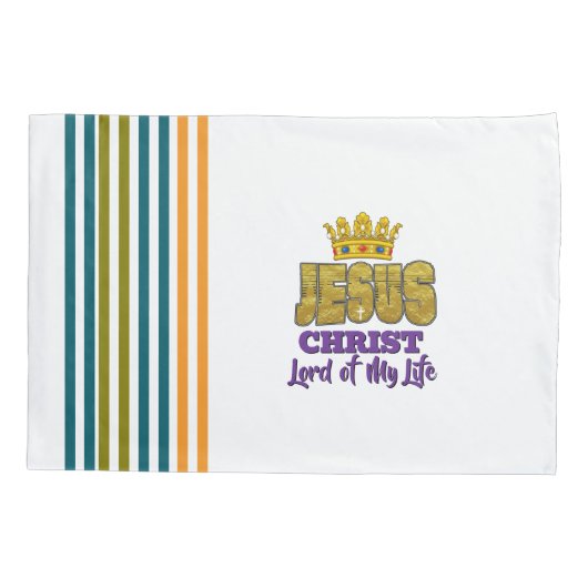 Jezus Heer van mijn leven Wit Christelijk Kussensloop (Achterkant)