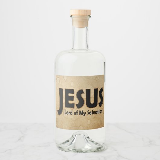 Jezus Heer Verlossing Likeurfles Etiket (Voorkant)