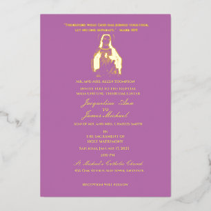 Jezus Heilig Hart Katholiek Folie Uitnodiging