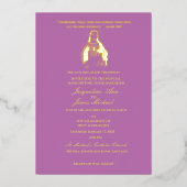 Jezus Heilig Hart Katholiek Folie Uitnodiging (Voorkant)