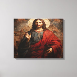jezus heilig hart Plechtigheid van de meest heilig Canvas Afdruk