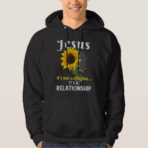 Jezus, het is geen religie. Het is een Relatie Zon Hoodie