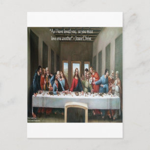 Jezus @ Het Laatste Avondmaal "Heb elkaar lief" ci Briefkaart