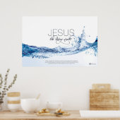 Jezus, het levende water poster (Keuken)
