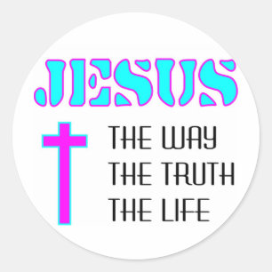 Jezus, hoe de waarheid het leven is ronde sticker