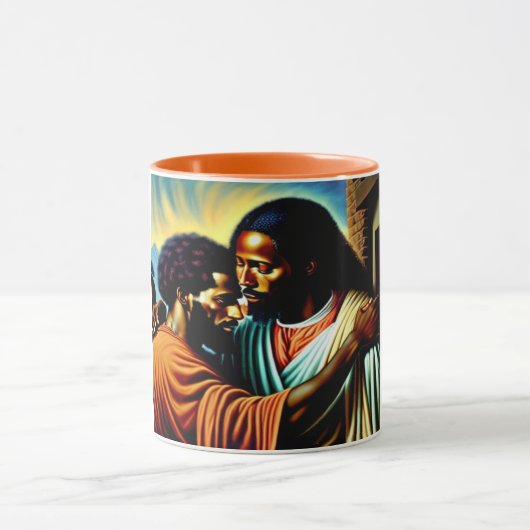 Jezus hoort een Blind Man Combo Mok (Midden)