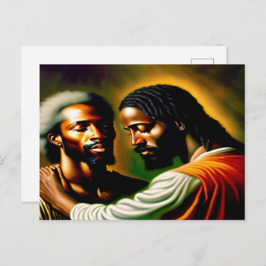 Jezus hoort een Blind Man II Briefkaart (Voorkant / Achterkant)