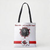 Jezus Hou rustig en bid als een gekke monogram tas (Voorkant)