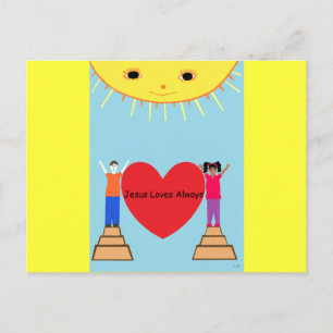 Jezus houdt altijd van Briefkaart
