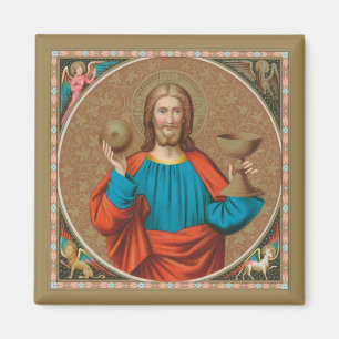 Jezus houdt de Eucharistie omhoog (SNV 050) Magneet