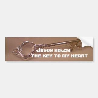 Jezus houdt de sleutel in mijn hart bumpersticker