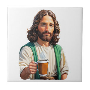 Jezus houdt lang van koffie tegeltje