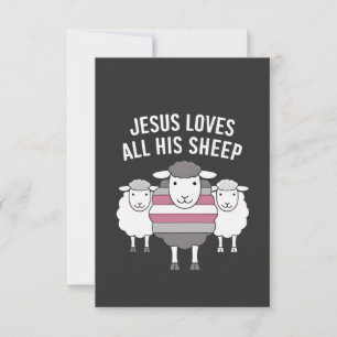 Jezus houdt van al zijn schapen LHBT Pride maand Bedankkaart