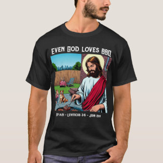 Jezus houdt van BBQ T-shirt