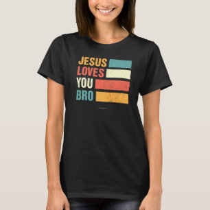 Jezus houdt van Bro Christelijke Bijbel Verse Reli T-shirt