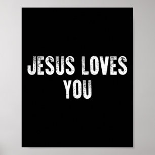 Jezus houdt van Christelijk geloof voor mensen Poster