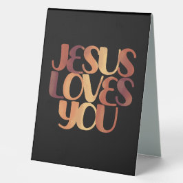 Jezus houdt van Christelijke typografie