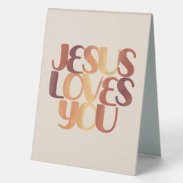 Jezus houdt van Christelijke typografie