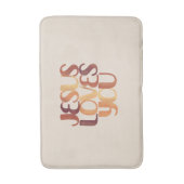 Jezus houdt van Christelijke typografie Badmat (Voorkant Verticaal)