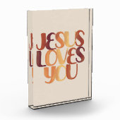 Jezus houdt van Christelijke typografie Fotoblokken (Links)