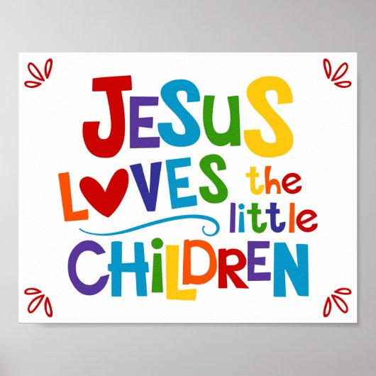 Jezus houdt van de kleine Kinder kinderen Christel Poster (Voorkant)