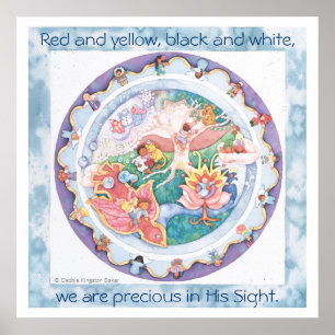 Jezus houdt van de kleine kinderen van de wereld poster