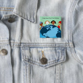 Jezus houdt van de kleine kinderen. vierkante button 5,1 cm (In situ)