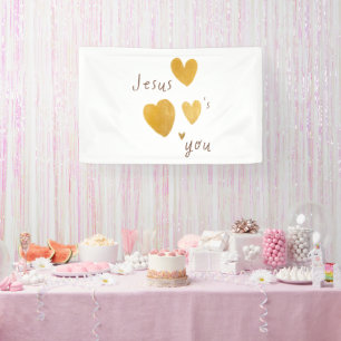 Jezus houdt van je Banner Sign