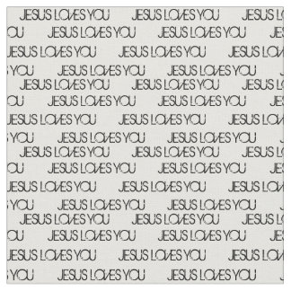 Jezus houdt van je Black Grunge Font White Stof