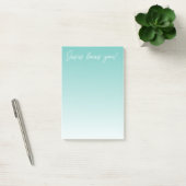Jezus houdt van je! | blauwgroen groene ombre post-it® notes (Kantoor)