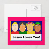 Jezus houdt van je! briefkaart (Voorkant / Achterkant)