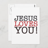 Jezus houdt van je! briefkaart (Voorkant / Achterkant)