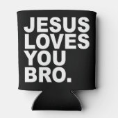 Jezus houdt van je Bro - Christelijke gelovigen ho Blikjeskoeler (Achterkant)