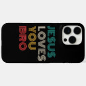 Jezus houdt van je Bro, Grappige Christelijke gelo Case-Mate iPhone Case (Achterkant (horizontaal))