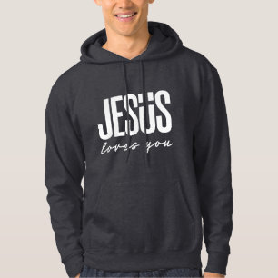 JEZUS HOUDT VAN JE   CHRISTELIJK HOODIE