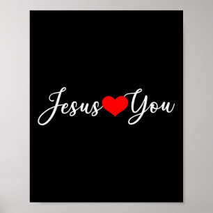 Jezus houdt van je - Christelijk Poster