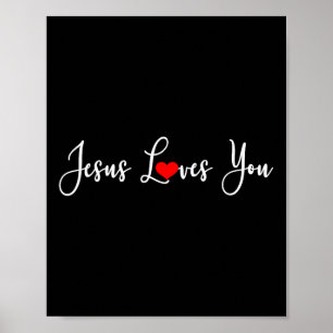 Jezus houdt van je - Christelijk Poster