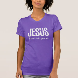 JEZUS HOUDT VAN JE   CHRISTELIJK T-SHIRT