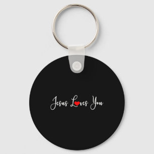 Jezus houdt van je Christelijke, grappige Christus Sleutelhanger