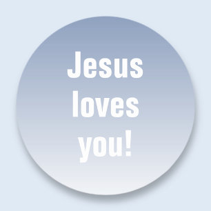 Jezus houdt van je! Elke kleur ombre Ronde Sticker