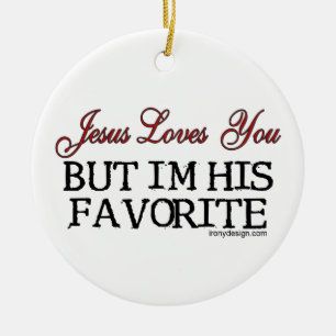 Jezus houdt van je favoriet keramisch ornament