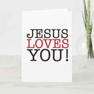 Jezus houdt van je! feestdagen kaart