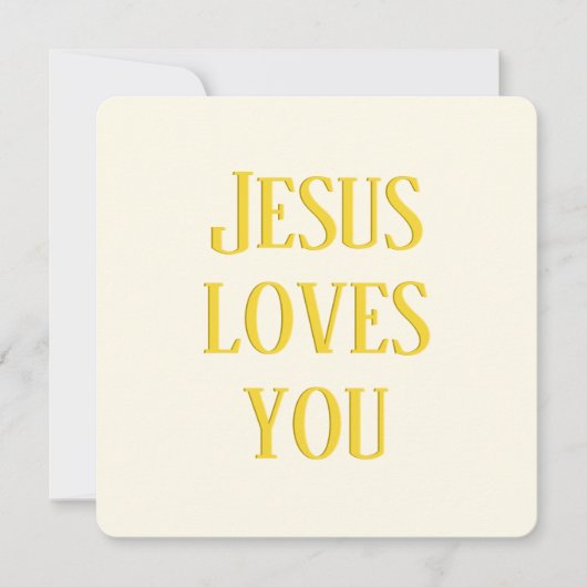 Jezus houdt van je | gebroken wit en goud (Voorkant)